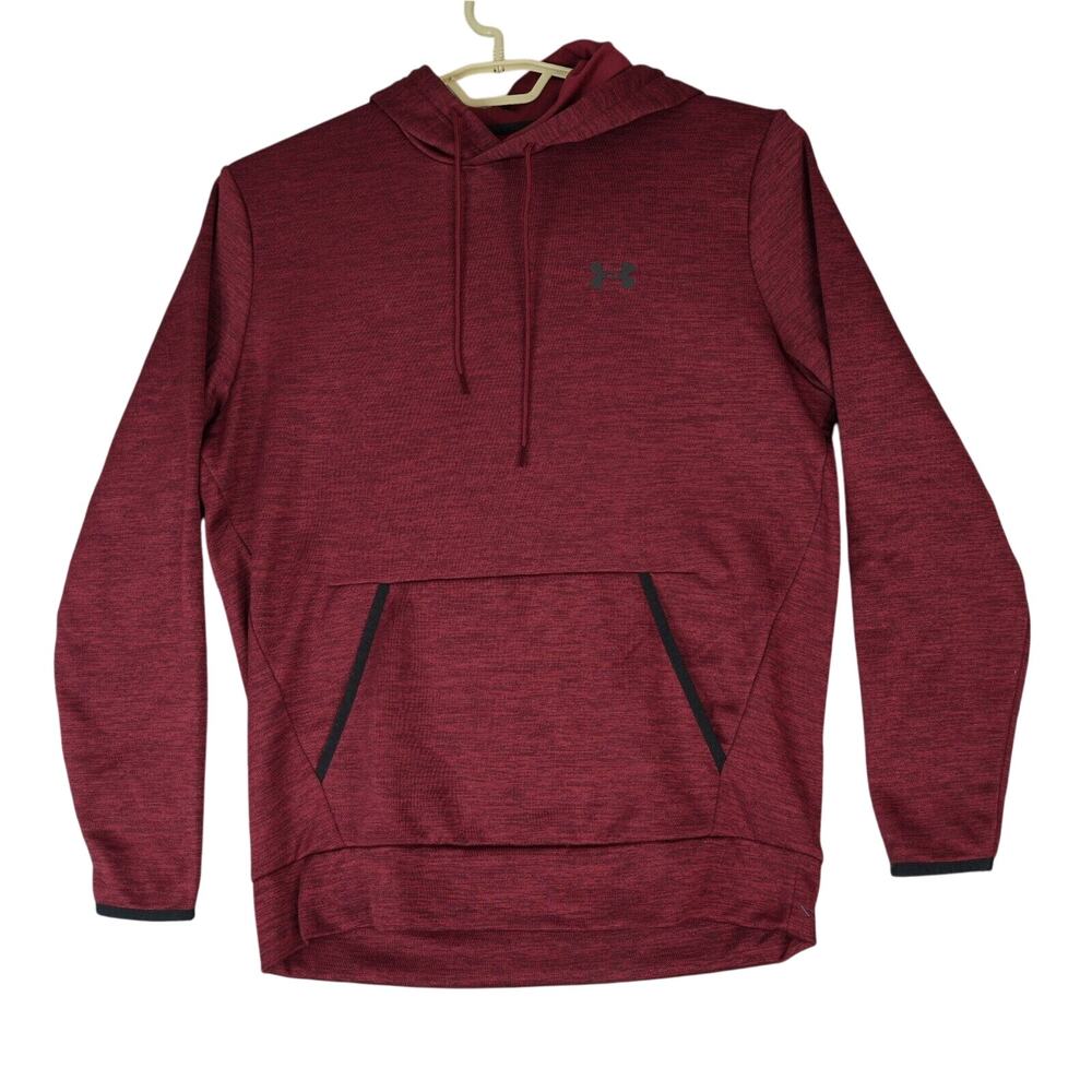 Under Armour Hoodie Mens Medium Loose Fit Coldgear Logo Lightweight Fleece Lined